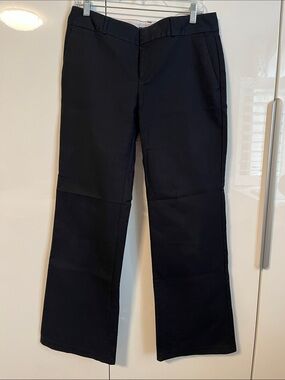 Banana Republic Black Cotton Mid Rise Dress Pants, Size 10S